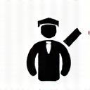 Icon representing an expert or teacher